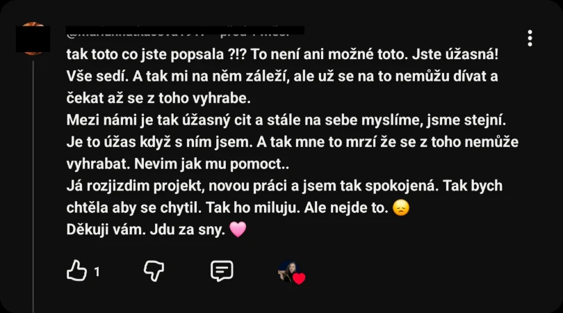 Komentář: Vše sedí, jste úžasná