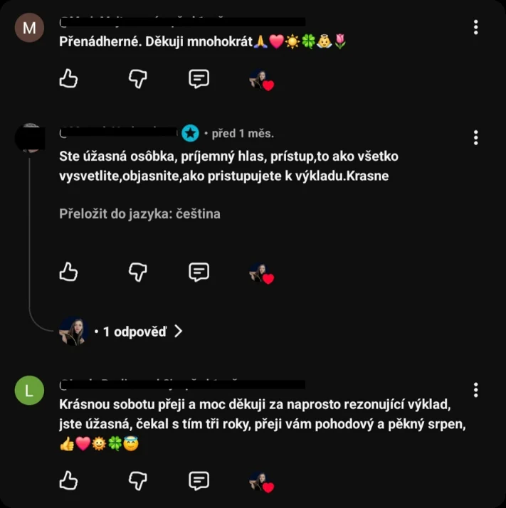 Komentář: Přenádherné, děkuji za rezonující výklad