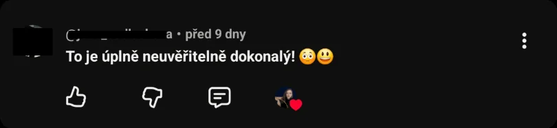 Komentář: To je úplně neuvěřitelně dokonalý